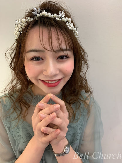小枝アクセサリー カチューム パール & ビジュー (BC-H2)｜ウェディングアクセサリー【結婚式　アクセサリー　ヘッドドレス　ヘアアクセサリー】