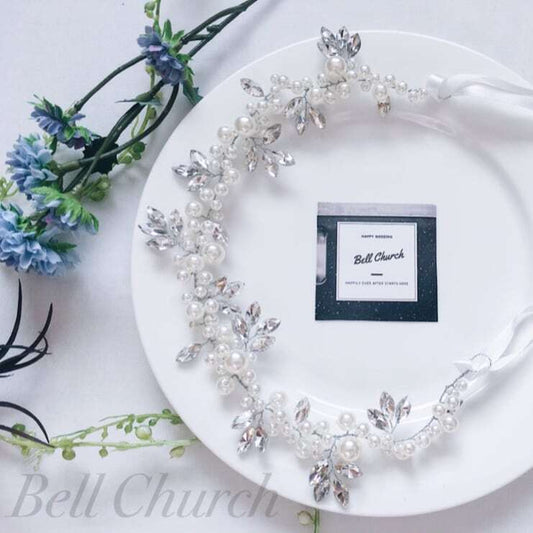 小枝アクセサリー カチューム パール & ビジュー (BC-H2)｜ウェディングアクセサリー【結婚式　アクセサリー　ヘッドドレス　ヘアアクセサリー】