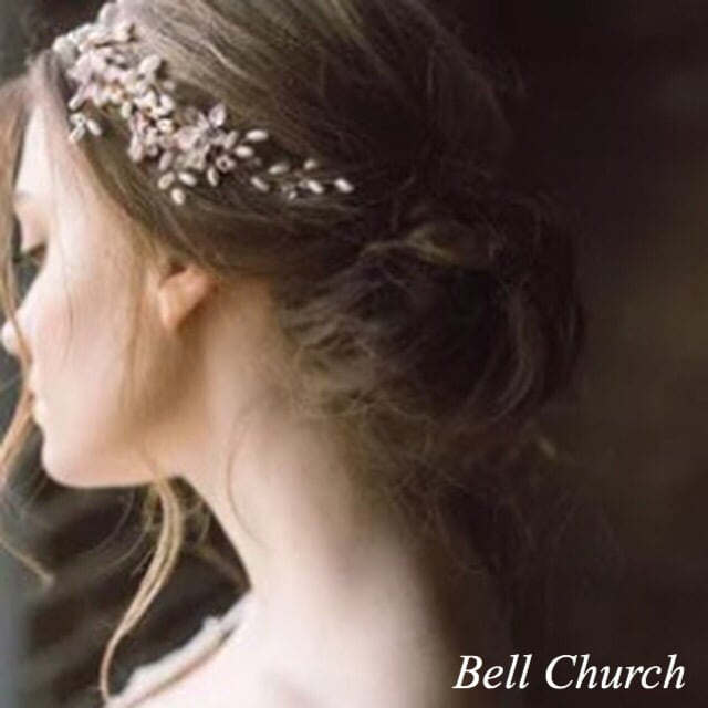 小枝アクセサリー ビーズとクリスタル (BC-H30)｜ウェディングアクセサリー【結婚式　アクセサリー　ヘッドドレス　ヘアアクセサリー】