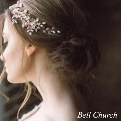 小枝アクセサリー ビーズとクリスタル (BC-H30)｜ウェディングアクセサリー【結婚式　アクセサリー　ヘッドドレス　ヘアアクセサリー】