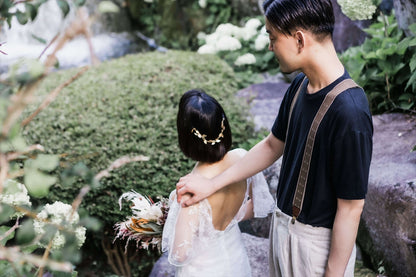 小枝アクセサリー リーフチャーム ゴールド (BC-H32)｜ウェディングアクセサリー【結婚式　アクセサリー　ヘッドドレス　ヘアアクセサリー】