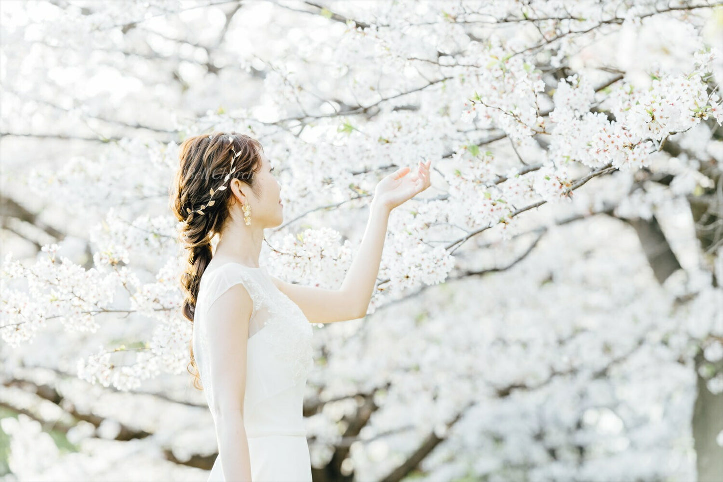 小枝アクセサリー リーフチャーム ゴールド (BC-H32)｜ウェディングアクセサリー【結婚式　アクセサリー　ヘッドドレス　ヘアアクセサリー】
