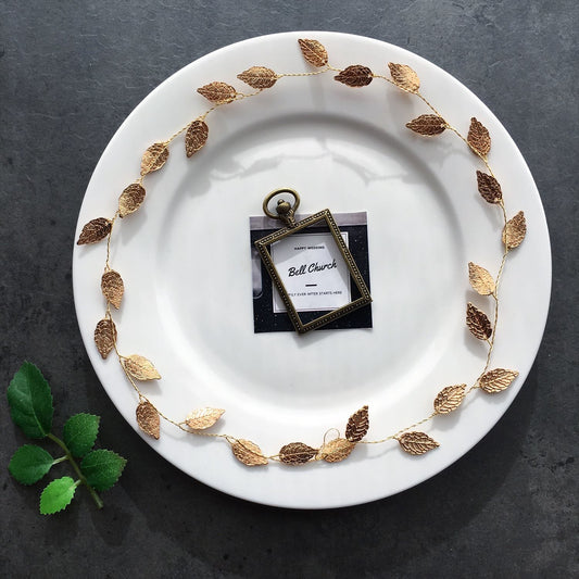 小枝アクセサリー リーフチャーム ゴールド (BC-H32)｜ウェディングアクセサリー【結婚式　アクセサリー　ヘッドドレス　ヘアアクセサリー】