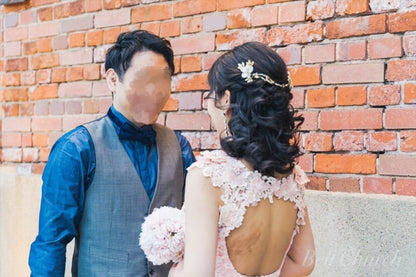 カチューム お花モチーフ コーム (BC-H33)｜ウェディングカチューシャ【結婚式　アクセサリー　ヘッドドレス　ヘアアクセサリー】