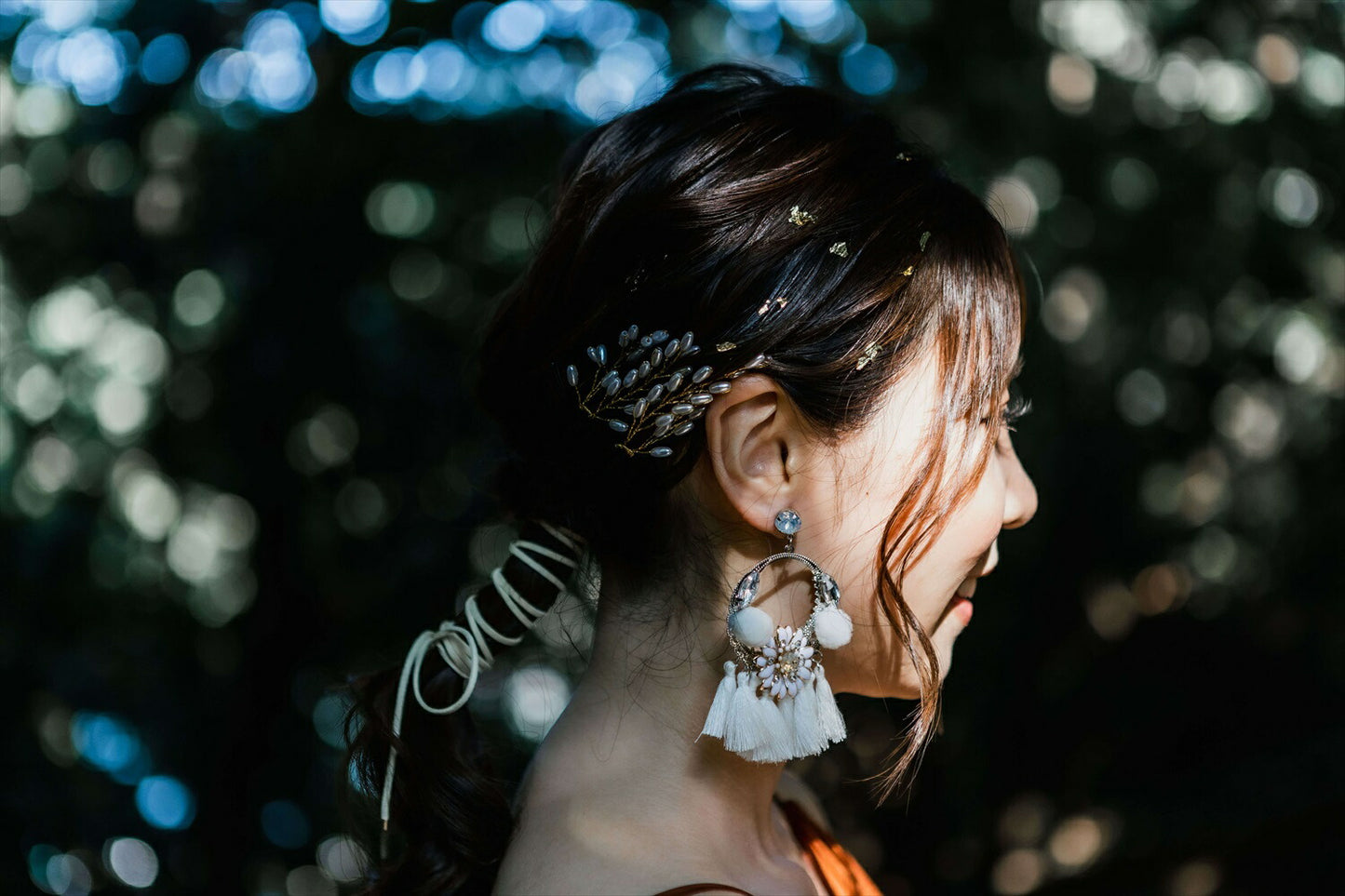 小枝ヘッドピース パール  ゴールド (BC-H39)｜ウェディングアクセサリー【結婚式　アクセサリー　ヘッドドレス　ヘアアクセサリー】