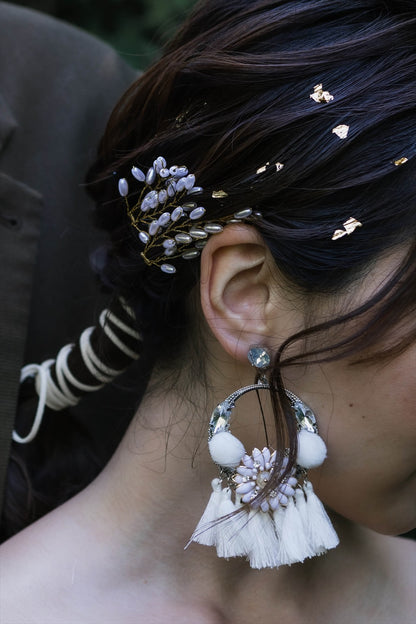 小枝ヘッドピース パール  ゴールド (BC-H39)｜ウェディングアクセサリー【結婚式　アクセサリー　ヘッドドレス　ヘアアクセサリー】