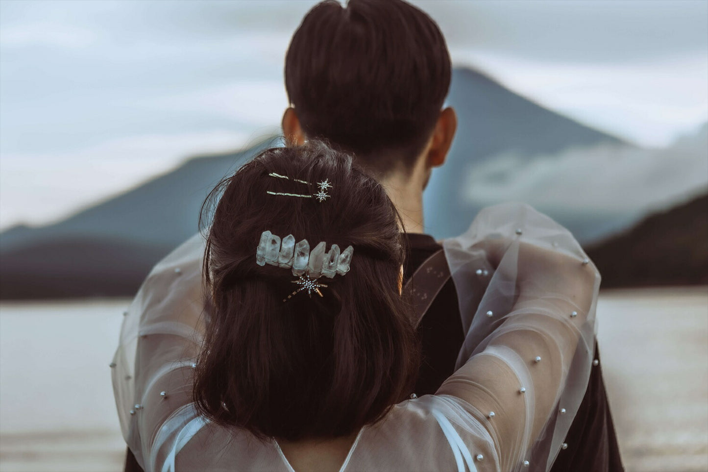 星 月 モチーフ ヘアピン 7本セット｜アンティークゴールド｜ビジュー　(BC-H41)｜ウェディングアクセサリー【結婚式　アクセサリー　ヘッドドレス　ヘアアクセサリー】