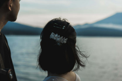 星 月 モチーフ ヘアピン 7本セット｜アンティークゴールド｜ビジュー　(BC-H41)｜ウェディングアクセサリー【結婚式　アクセサリー　ヘッドドレス　ヘアアクセサリー】