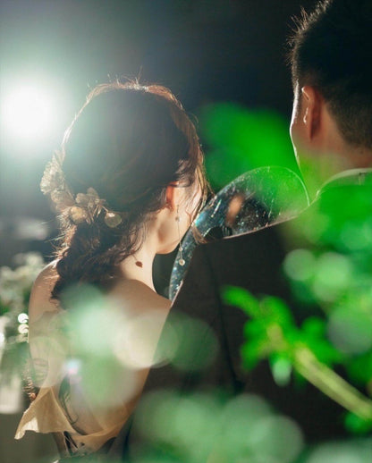 ヘッドドレス お花モチーフ ヴィンテージゴールド (BC-H42)｜ウェディングアクセサリー【結婚式　アクセサリー　ヘッドドレス　ヘアアクセサリー】