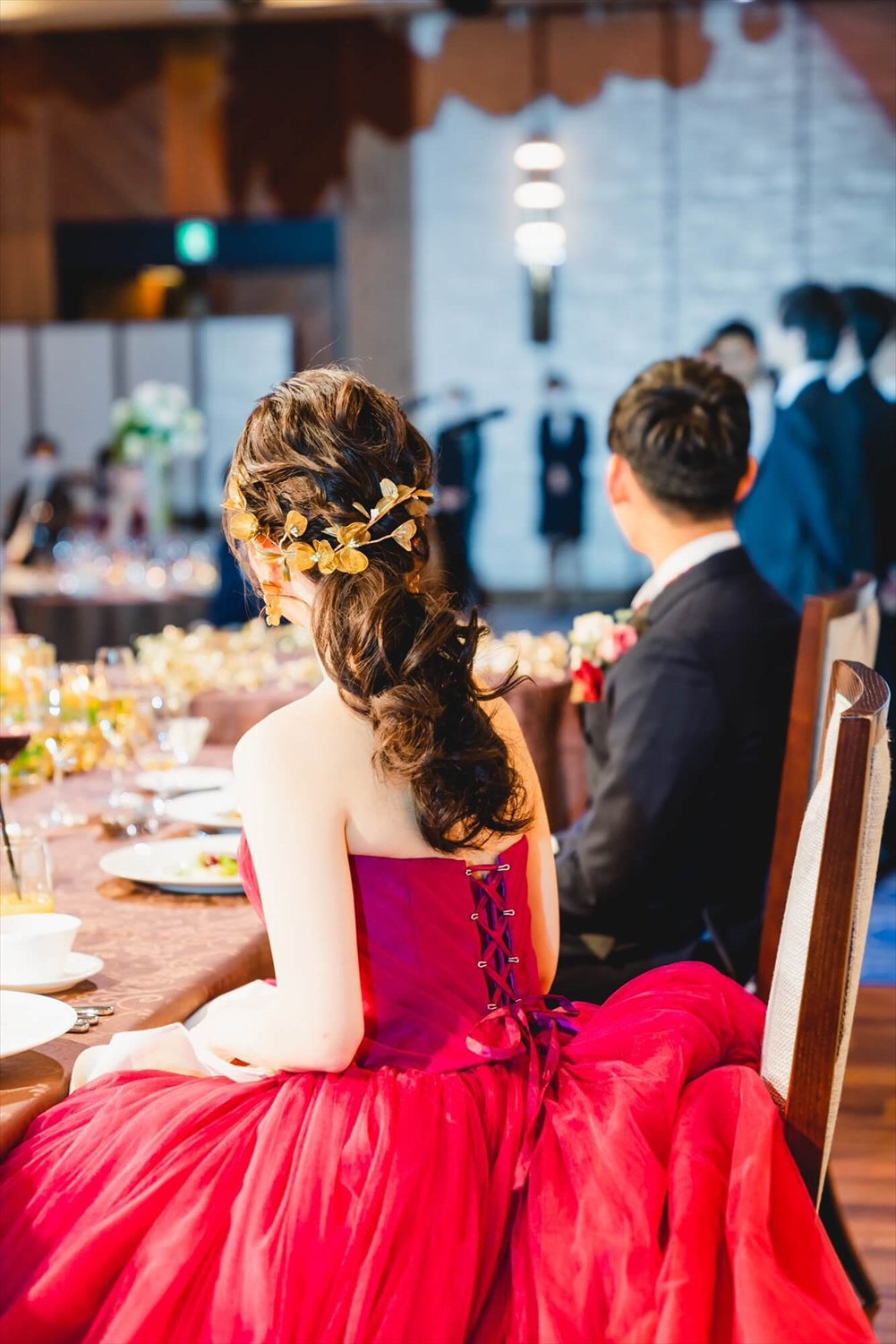 ヘッドドレス お花モチーフ ヴィンテージゴールド (BC-H42)｜ウェディングアクセサリー【結婚式　アクセサリー　ヘッドドレス　ヘアアクセサリー】