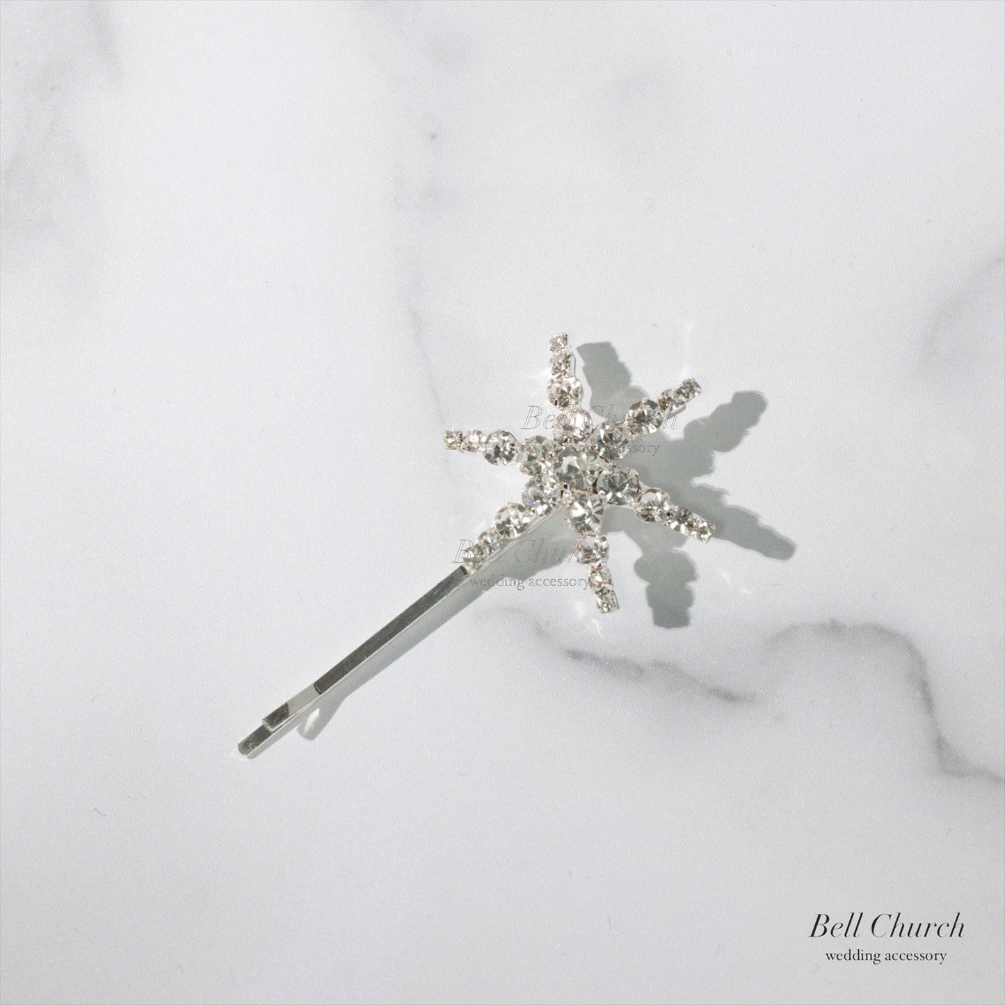 ヘッドピース　4本セット | ビジュー | 星&月モチーフ | シルバー | (BC-H54)【結婚式　アクセサリー　ヘッドドレス　ヘアアクセサリー】