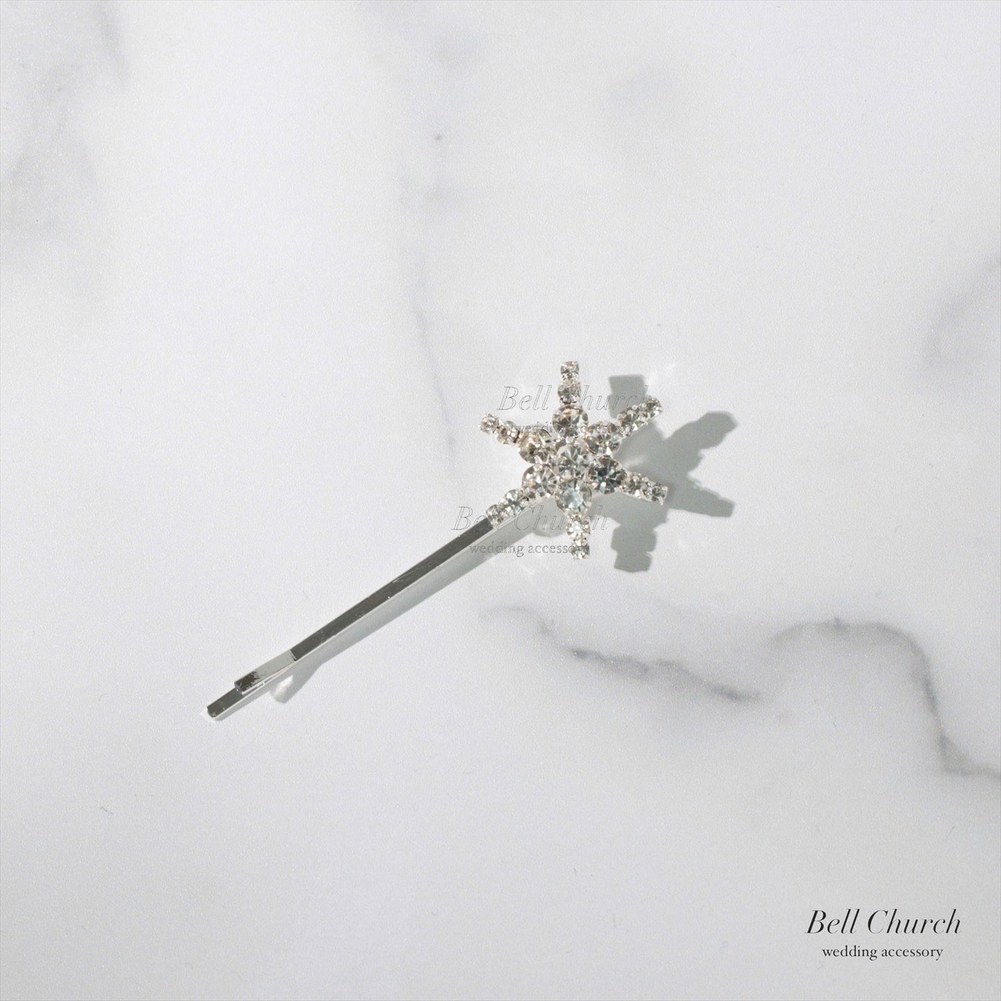 ヘッドピース　4本セット | ビジュー | 星&月モチーフ | シルバー | (BC-H54)【結婚式　アクセサリー　ヘッドドレス　ヘアアクセサリー】