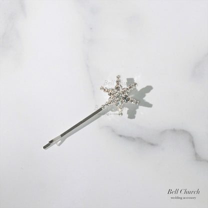 ヘッドピース　4本セット | ビジュー | 星&月モチーフ | シルバー | (BC-H54)【結婚式　アクセサリー　ヘッドドレス　ヘアアクセサリー】