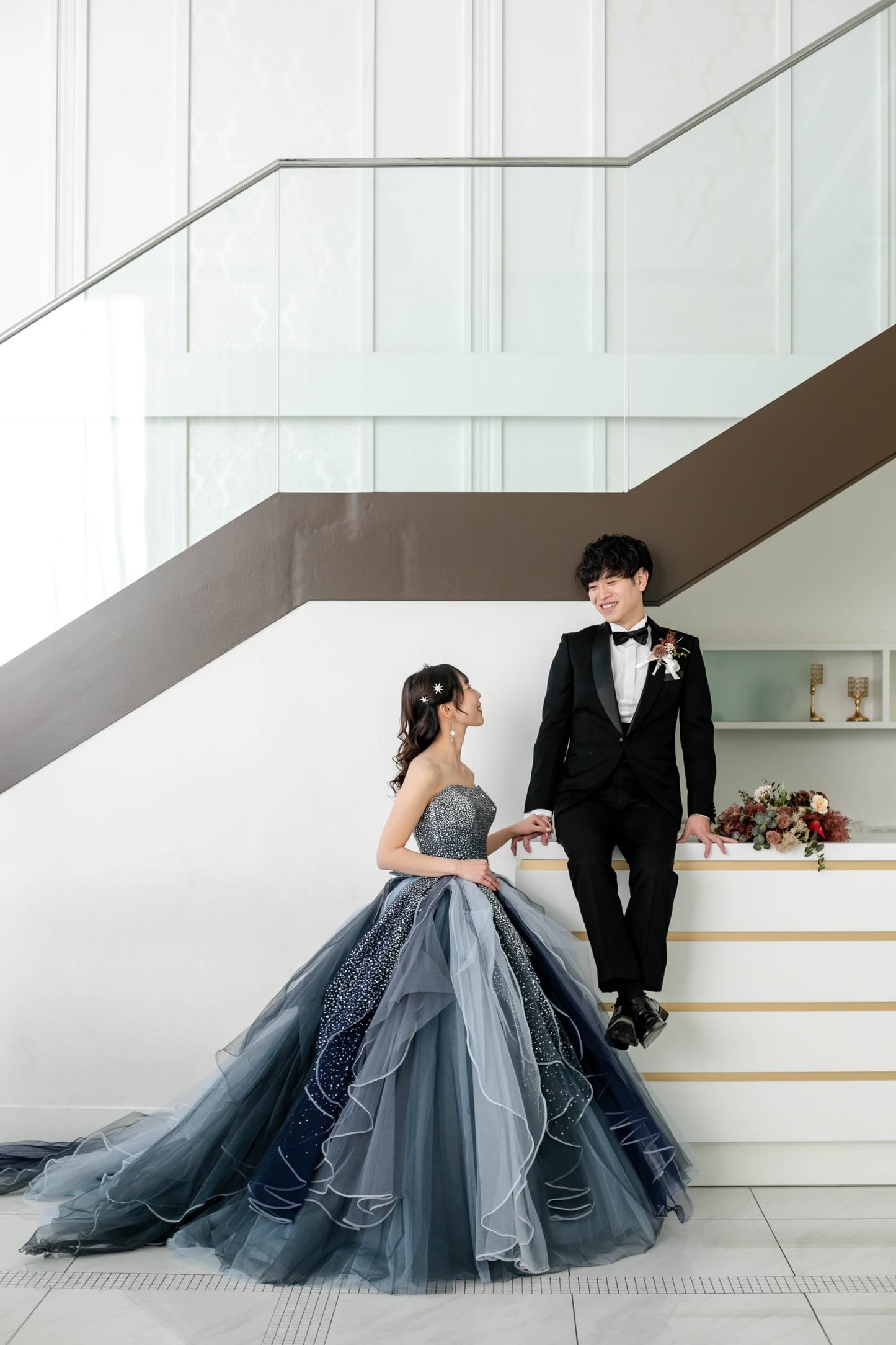 ヘッドピース　7点セット | ジルコニア | 星&月モチーフ | シルバー | (BC-H57)【結婚式　アクセサリー　ヘッドドレス　ヘアアクセサリー】