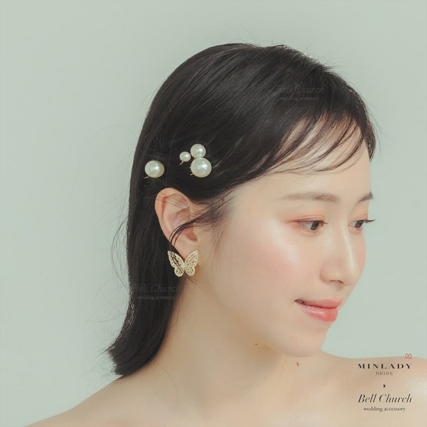 ヘッドピース　18本セット | パール | ホワイト×ゴールド | (BC-H59)【結婚式　アクセサリー　ヘッドドレス　ヘアアクセサリー】
