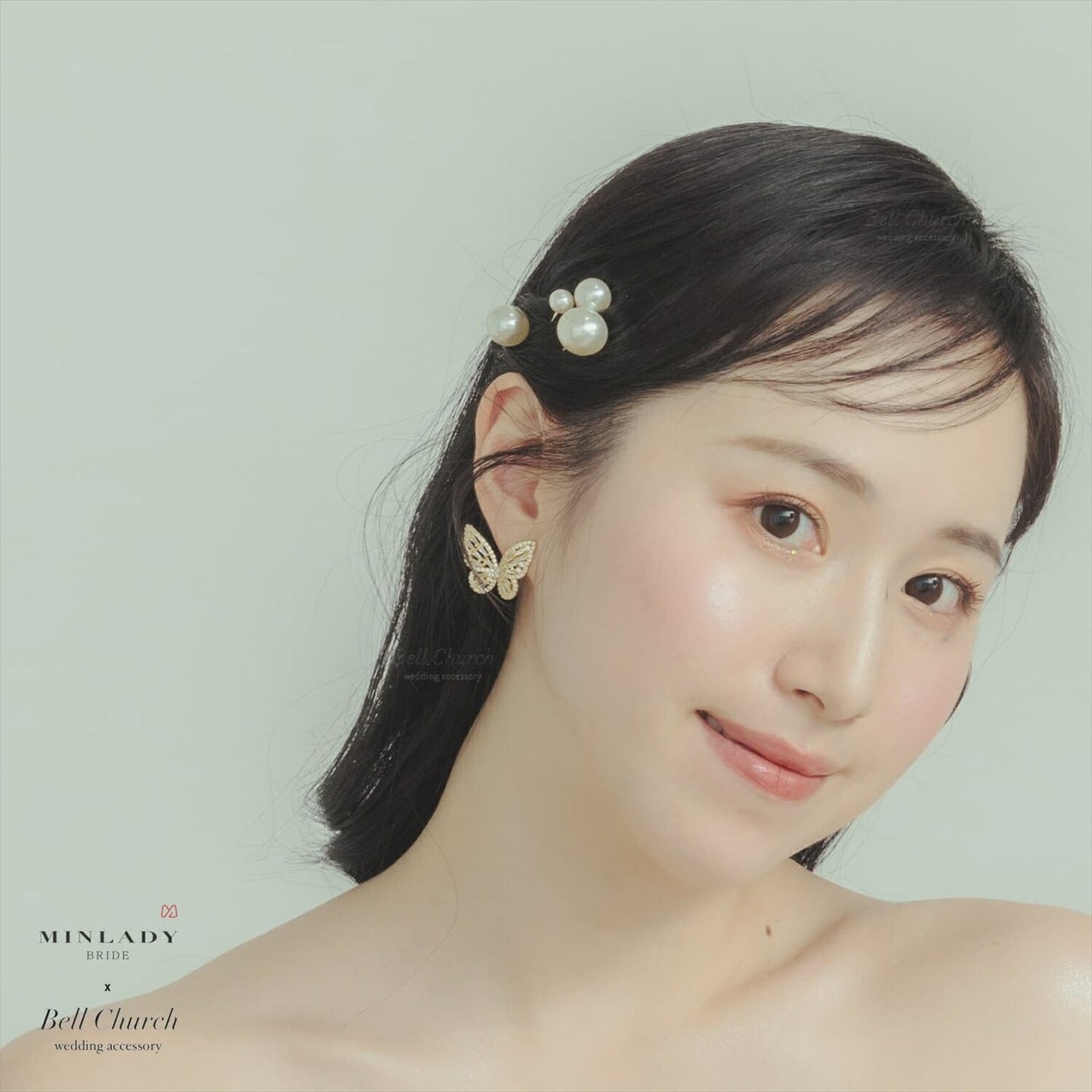 ヘッドピース　18本セット | パール | ホワイト×ゴールド | (BC-H59)【結婚式　アクセサリー　ヘッドドレス　ヘアアクセサリー】