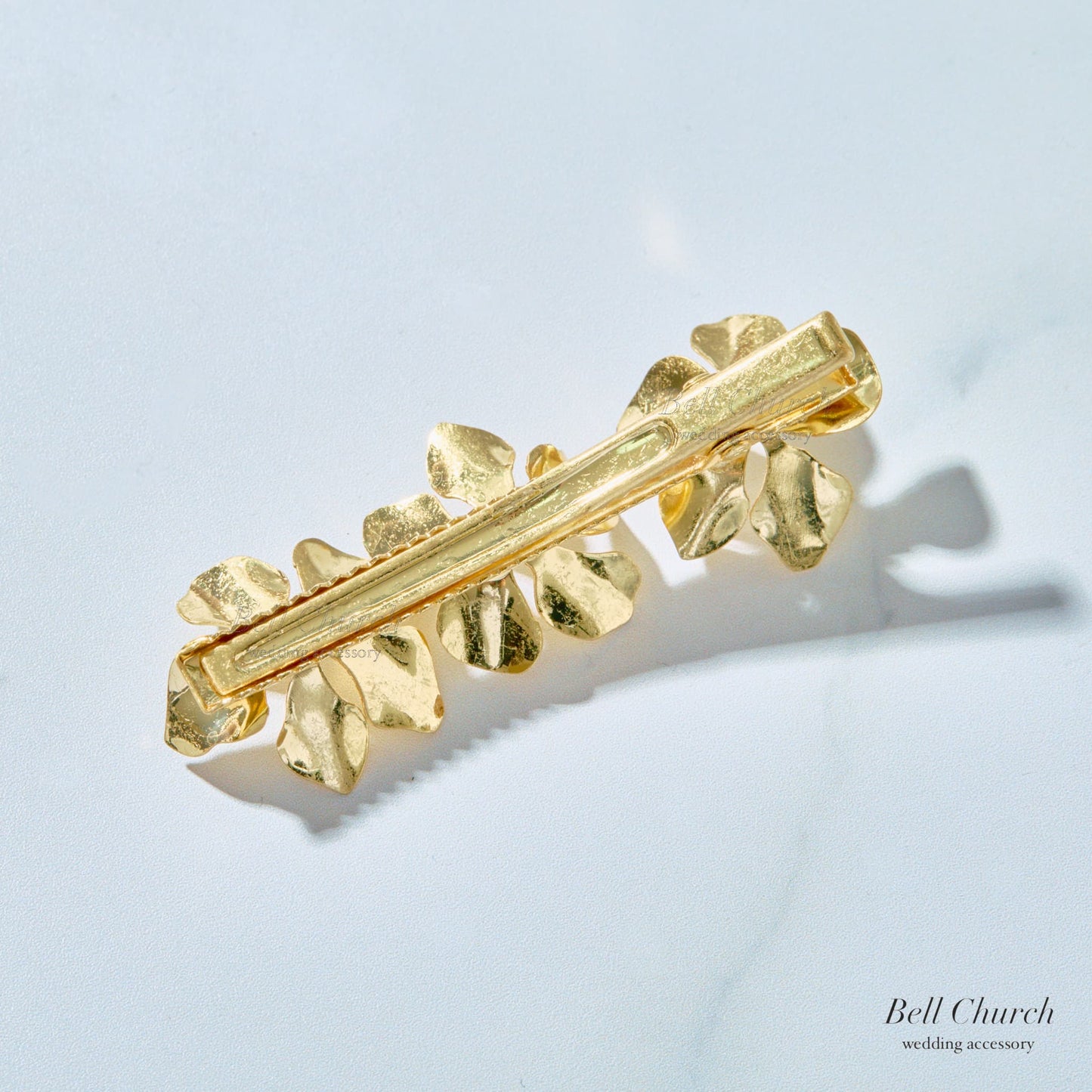 ブライダル ヘアクリップ パール フラワーお花 メタル ニュアンス ｜ゴールド (BC-H70)【結婚式　アクセサリー　ヘアクリップ　ヘアアクセサリー】