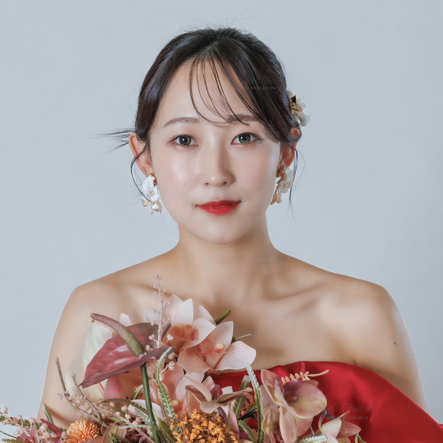 ヘアコーム｜ビーズ ｜フラワー お花モチーフ リーフ 葉っぱモチーフ｜ゴールド(BC-H74)【結婚式　アクセサリー　ヘッドドレス　ヘアアクセサリー】