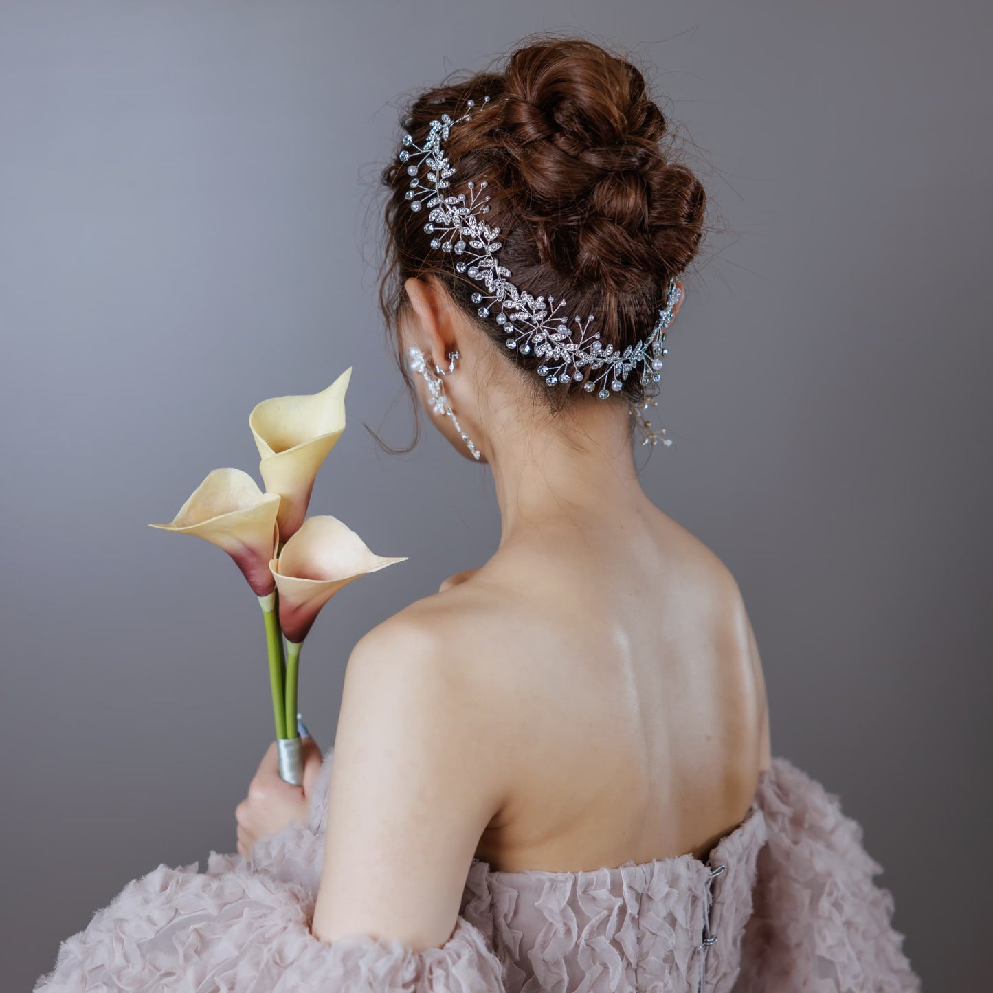 小枝アクセサリー ビジュー シルバー (BC-H7)｜ウェディングアクセサリー【結婚式　アクセサリー　ヘッドドレス　ヘアアクセサリー】
