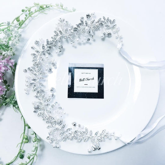 小枝アクセサリー ビジュー シルバー (BC-H7)｜ウェディングアクセサリー【結婚式　アクセサリー　ヘッドドレス　ヘアアクセサリー】