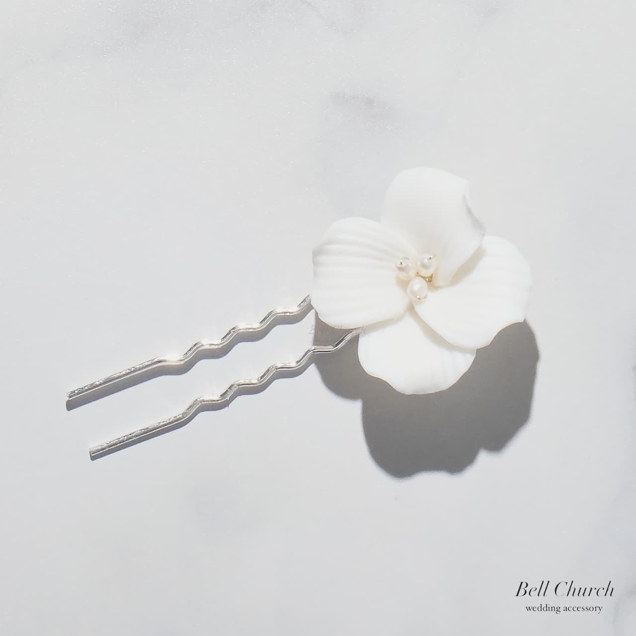 ヘッドピース 5点セット｜パール｜お花 フラワーモチーフ｜シルバー×ホワイト(BC-H87)【結婚式　アクセサリー　ヘッドピース　ヘアアクセサリー】