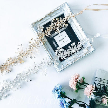 小枝アクセサリー ビジュー ゴールド (BC-H8)｜ウェディングアクセサリー【結婚式　アクセサリー　ヘッドドレス　ヘアアクセサリー】