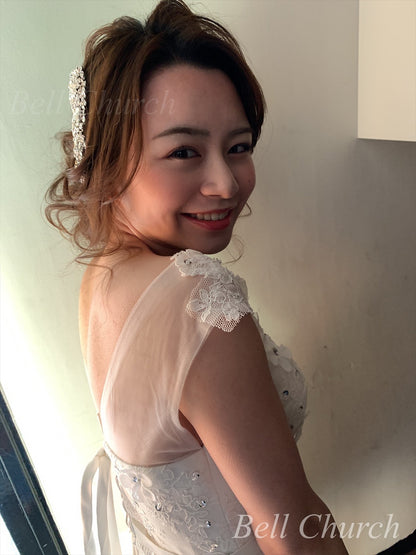 ヘアコーム  ビジュー シルバー (BC-H9)｜ブライダルアクセサリー【結婚式　アクセサリー　ヘアコーム　ヘアアクセサリー】