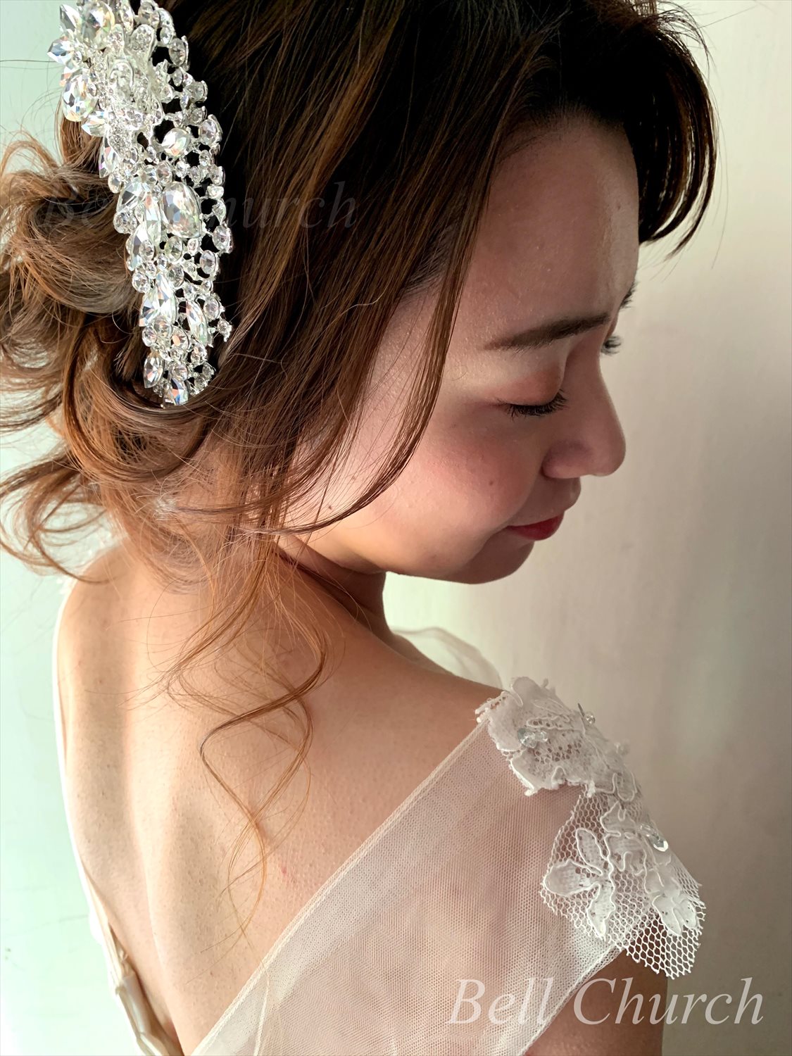 ヘアコーム  ビジュー シルバー (BC-H9)｜ブライダルアクセサリー【結婚式　アクセサリー　ヘアコーム　ヘアアクセサリー】