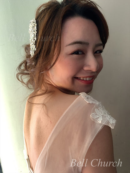 ヘアコーム  ビジュー シルバー (BC-H9)｜ブライダルアクセサリー【結婚式　アクセサリー　ヘアコーム　ヘアアクセサリー】