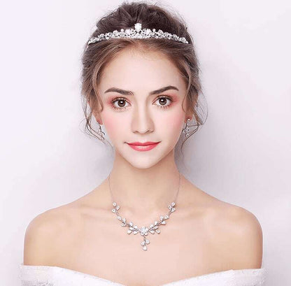 ネックレス & ピアス / イヤリング 2点セット (BC-PN10)｜ウェディングアクセサリー【結婚式　アクセサリー　ピアス　イヤリング　ネックレス】