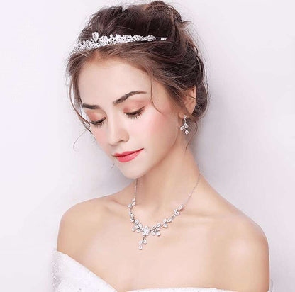 ネックレス & ピアス / イヤリング 2点セット (BC-PN10)｜ウェディングアクセサリー【結婚式　アクセサリー　ピアス　イヤリング　ネックレス】