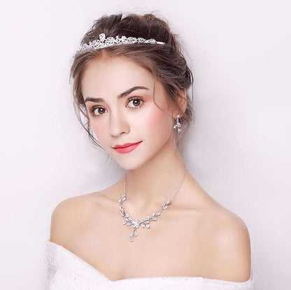 ネックレス & ピアス / イヤリング 2点セット (BC-PN10)｜ウェディングアクセサリー【結婚式　アクセサリー　ピアス　イヤリング　ネックレス】