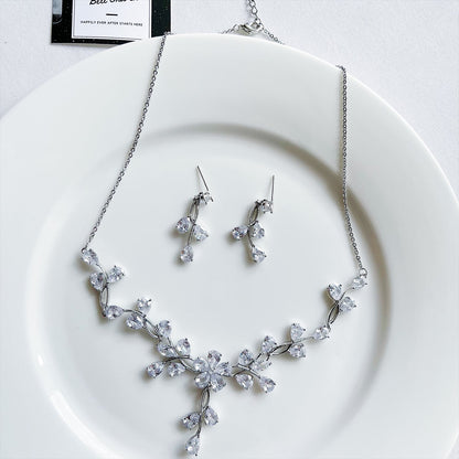 ネックレス & ピアス / イヤリング 2点セット (BC-PN10)｜ウェディングアクセサリー【結婚式　アクセサリー　ピアス　イヤリング　ネックレス】