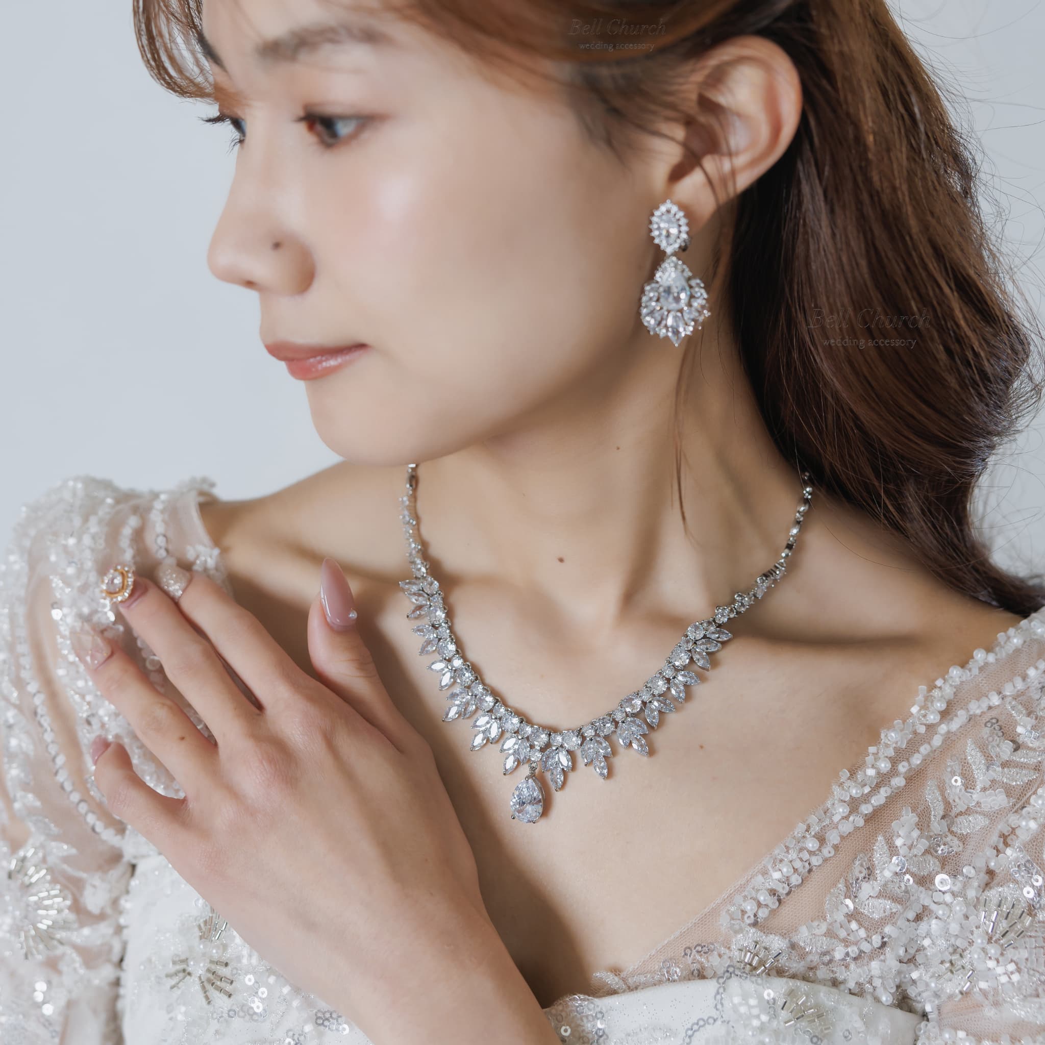 ブライダル ネックレス 単品 (BC-PN13)｜ウェディングアクセサリー