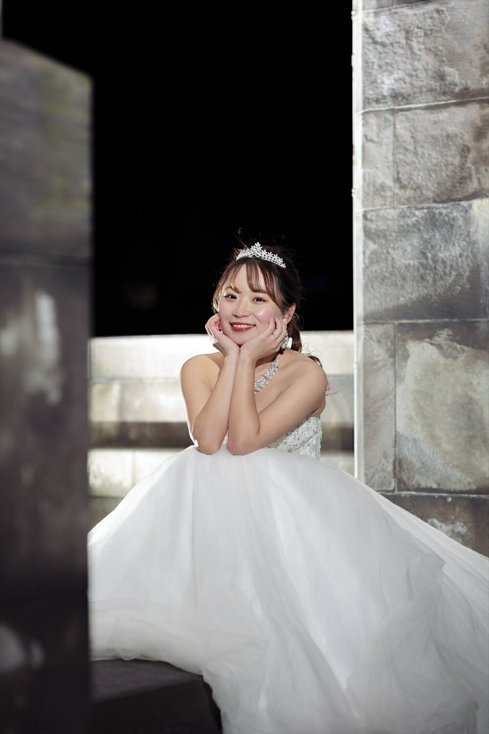 ネックレス & ピアス / イヤリング 2点セット (BC-PN2)｜ウェディングアクセサリー【結婚式　アクセサリー　ピアス　イヤリング　ネックレス】