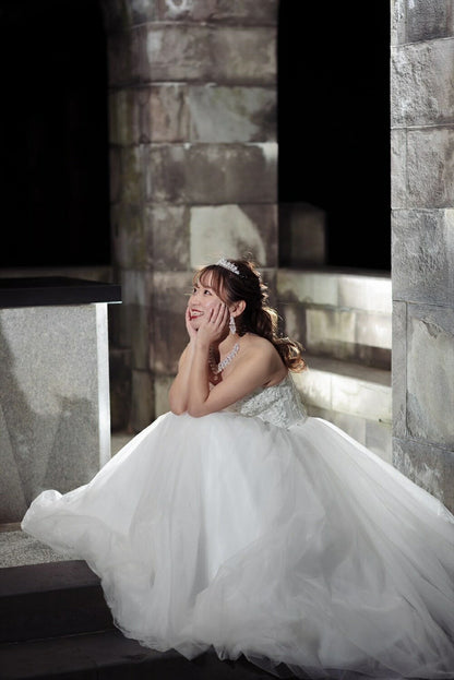 ネックレス & ピアス / イヤリング 2点セット (BC-PN2)｜ウェディングアクセサリー【結婚式　アクセサリー　ピアス　イヤリング　ネックレス】