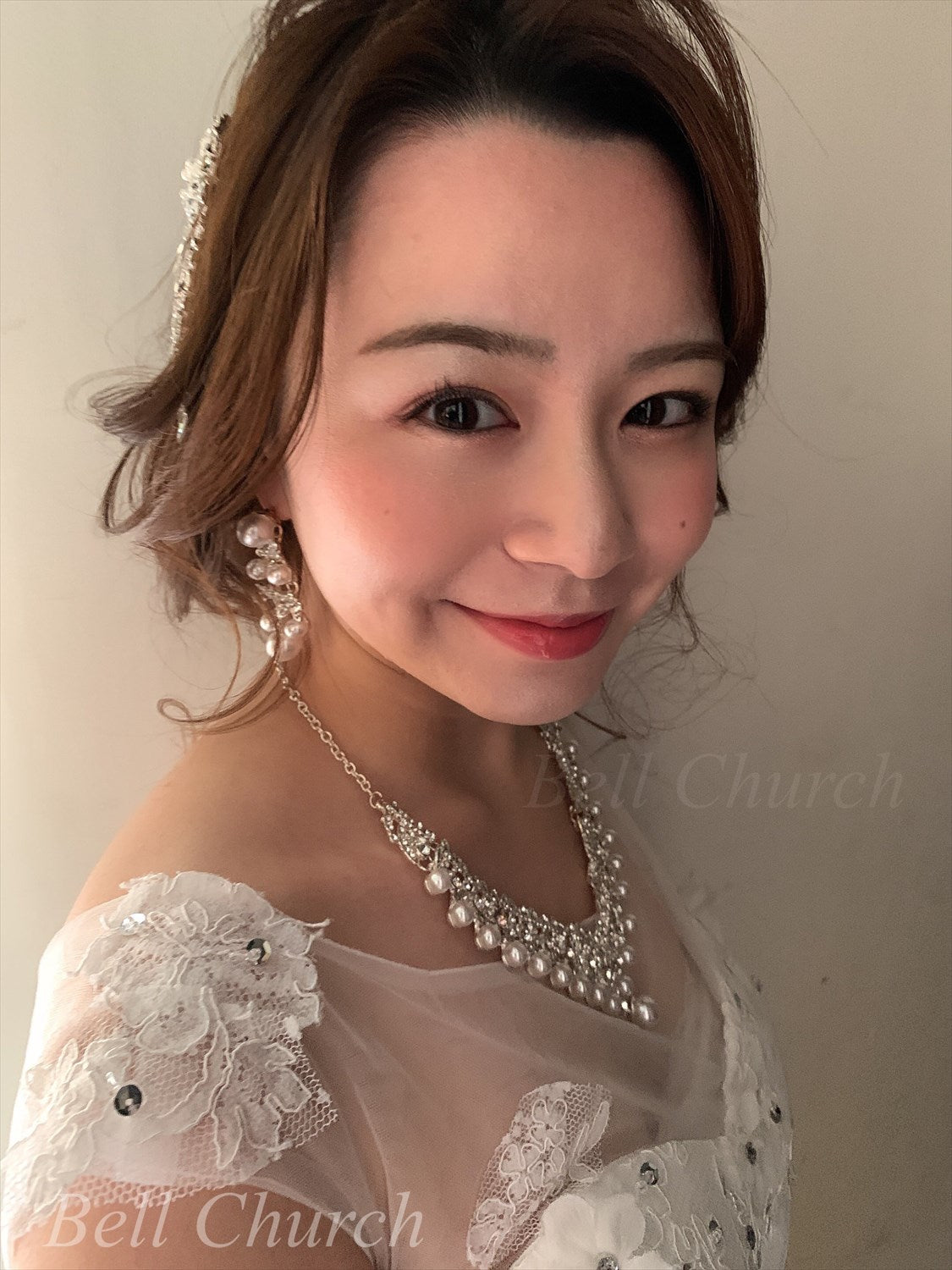 ネックレス & ピアス / イヤリング 2点セット (BC-PN2)｜ウェディングアクセサリー【結婚式　アクセサリー　ピアス　イヤリング　ネックレス】