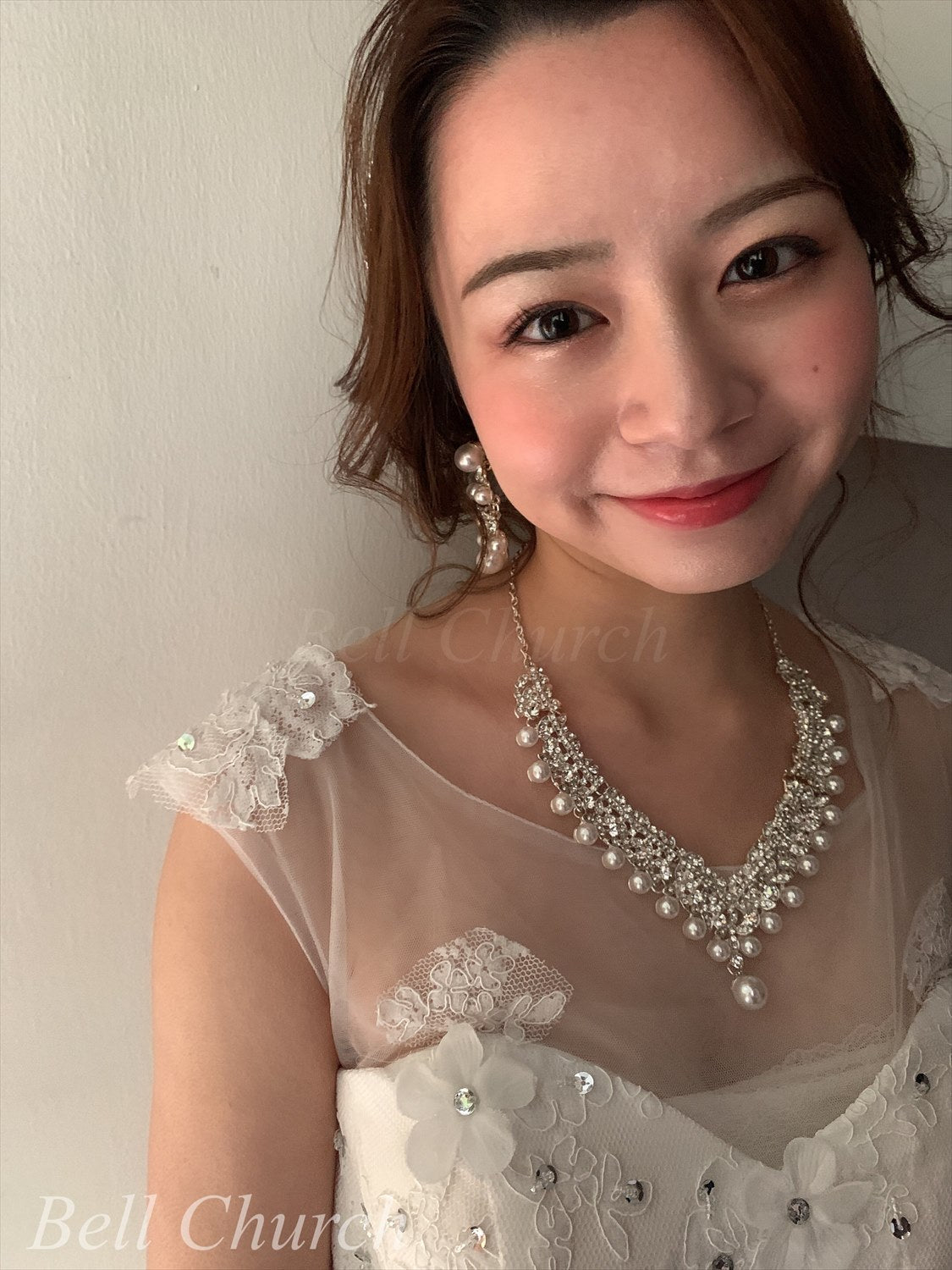ネックレス & ピアス / イヤリング 2点セット (BC-PN2)｜ウェディングアクセサリー【結婚式　アクセサリー　ピアス　イヤリング　ネックレス】