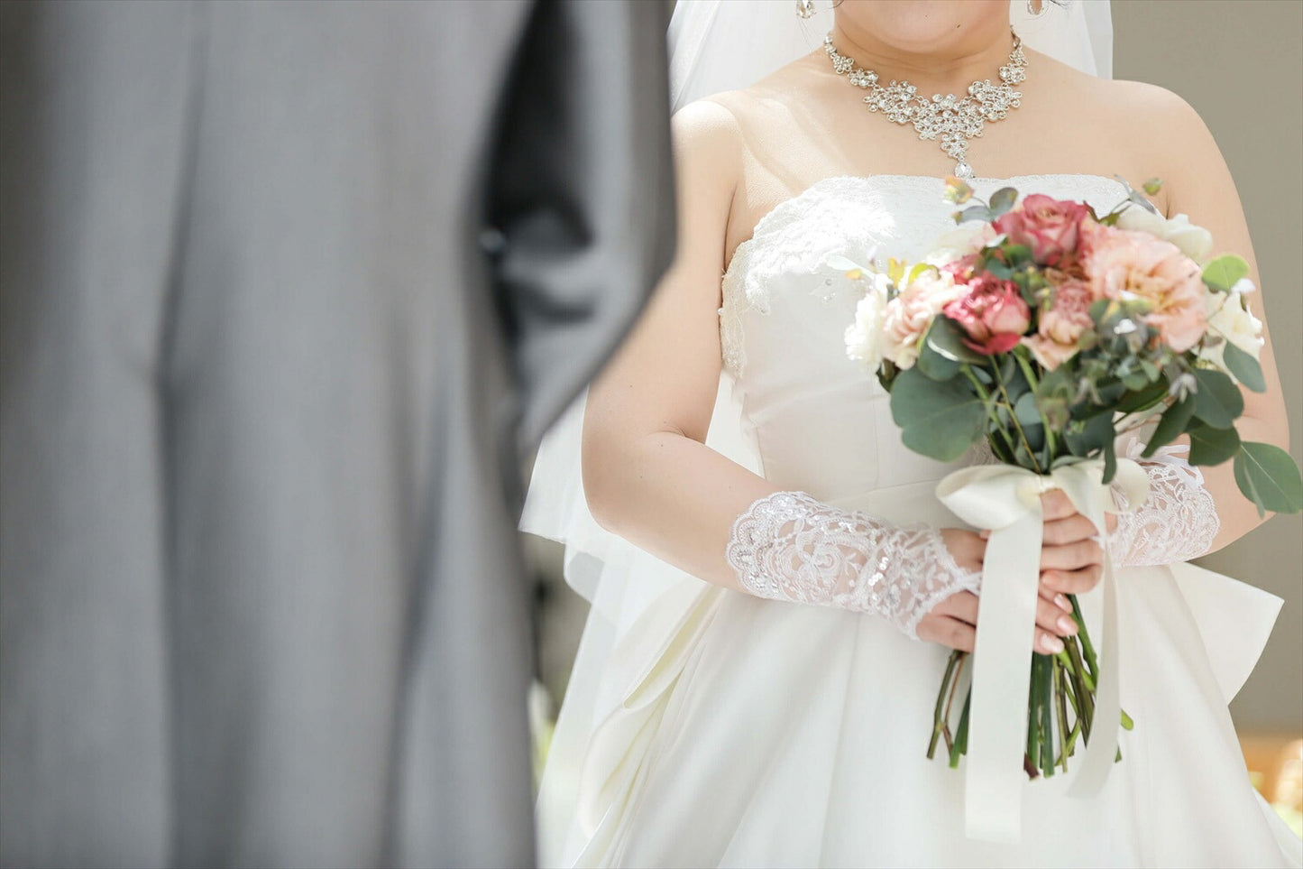 ネックレス & ピアス / イヤリング 2点セット (BC-PN3)｜ウェディングアクセサリー【結婚式　アクセサリー　ピアス　イヤリング　ネックレス】