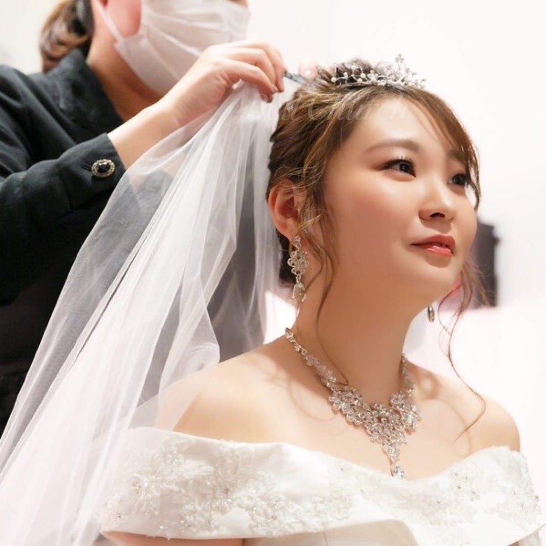 ネックレス & ピアス / イヤリング 2点セット (BC-PN3)｜ウェディングアクセサリー【結婚式　アクセサリー　ピアス　イヤリング　ネックレス】