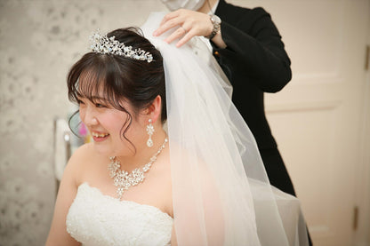 ネックレス & ピアス / イヤリング 2点セット (BC-PN3)｜ウェディングアクセサリー【結婚式　アクセサリー　ピアス　イヤリング　ネックレス】
