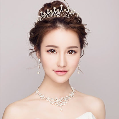 ネックレス & ピアス / イヤリング 2点セット (BC-PN4)｜ウェディングアクセサリー【結婚式　アクセサリー　ピアス　イヤリング　ネックレス】