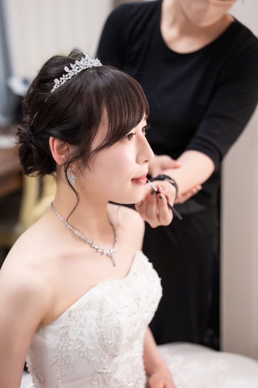 ネックレス & ピアス / イヤリング 2点セット (BC-PN6)｜ウェディングアクセサリー【結婚式　アクセサリー　ピアス　イヤリング　ネックレス】
