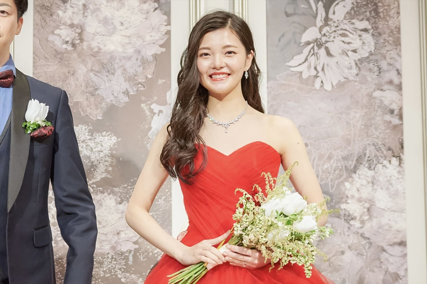 ネックレス & ピアス / イヤリング 2点セット (BC-PN6)｜ウェディングアクセサリー【結婚式　アクセサリー　ピアス　イヤリング　ネックレス】