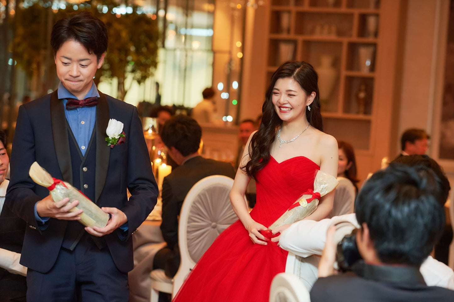 ネックレス & ピアス / イヤリング 2点セット (BC-PN6)｜ウェディングアクセサリー【結婚式　アクセサリー　ピアス　イヤリング　ネックレス】