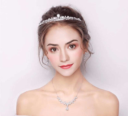 ネックレス & ピアス / イヤリング 2点セット (BC-PN7)｜ウェディングアクセサリー【結婚式　アクセサリー　ピアス　イヤリング　ネックレス】