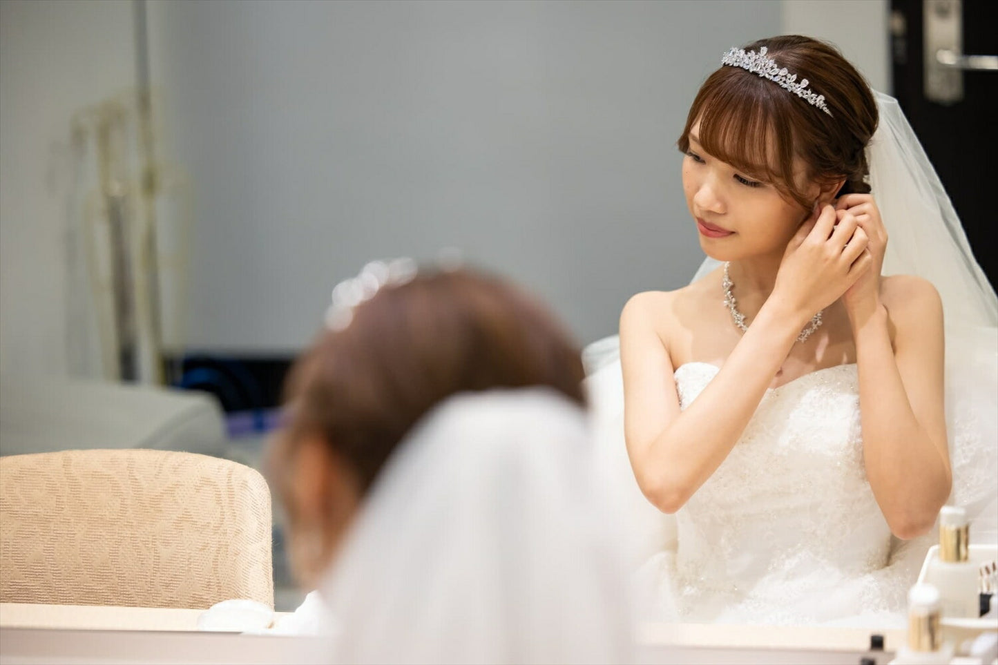 ネックレス & ピアス / イヤリング 2点セット (BC-PN9)｜ウェディングアクセサリー【結婚式　アクセサリー　ピアス　イヤリング　ネックレス】