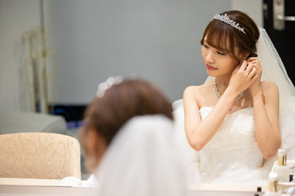 ネックレス & ピアス / イヤリング 2点セット (BC-PN9)｜ウェディングアクセサリー【結婚式　アクセサリー　ピアス　イヤリング　ネックレス】