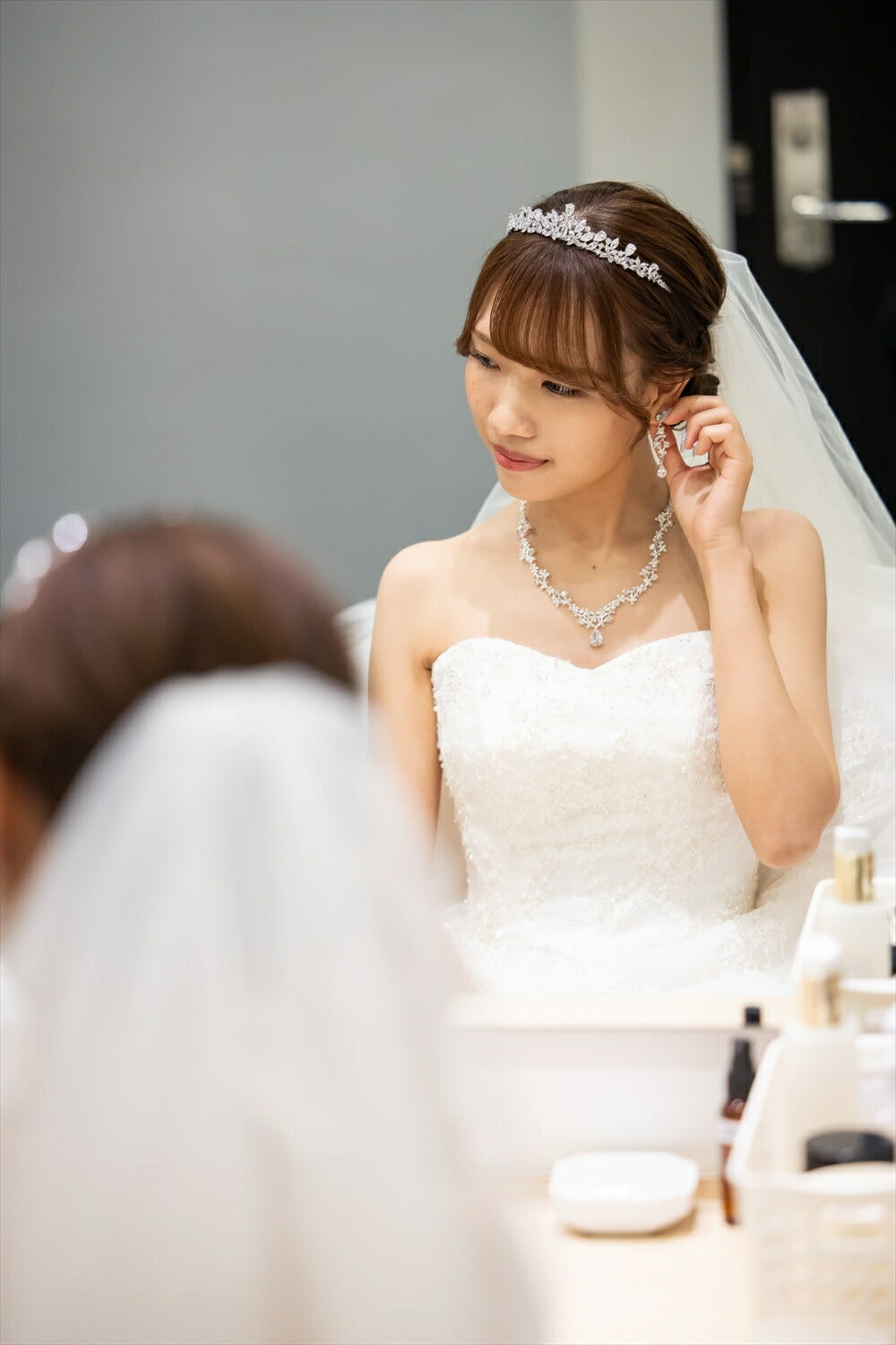 ネックレス & ピアス / イヤリング 2点セット (BC-PN9)｜ウェディングアクセサリー【結婚式　アクセサリー　ピアス　イヤリング　ネックレス】