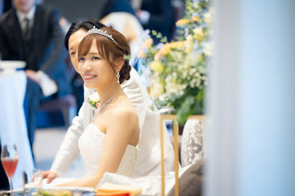 ネックレス & ピアス / イヤリング 2点セット (BC-PN9)｜ウェディングアクセサリー【結婚式　アクセサリー　ピアス　イヤリング　ネックレス】